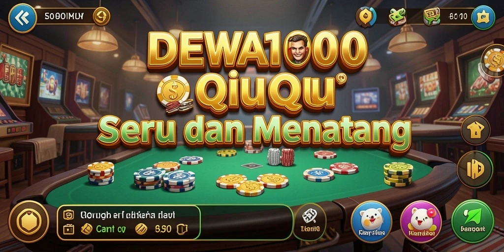 Tampilan gameplay QiuQiu yang mendebarkan di DEWA1000.