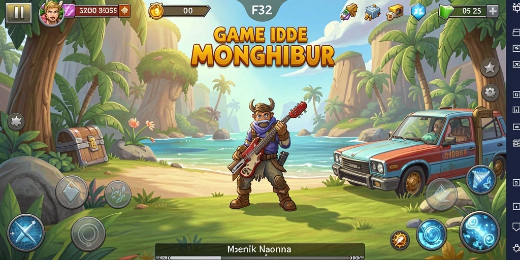 Screenshot utama F32 menampilkan gameplay Idle yang menarik dan intuitif.