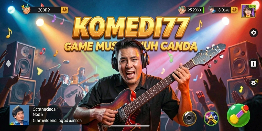 Tampilan gameplay <strong>KOMEDI77</strong> yang menghibur dan penuh warna.
