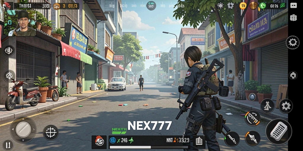 Screenshot gameplay NEX777 yang menunjukkan karakter dalam aksi.