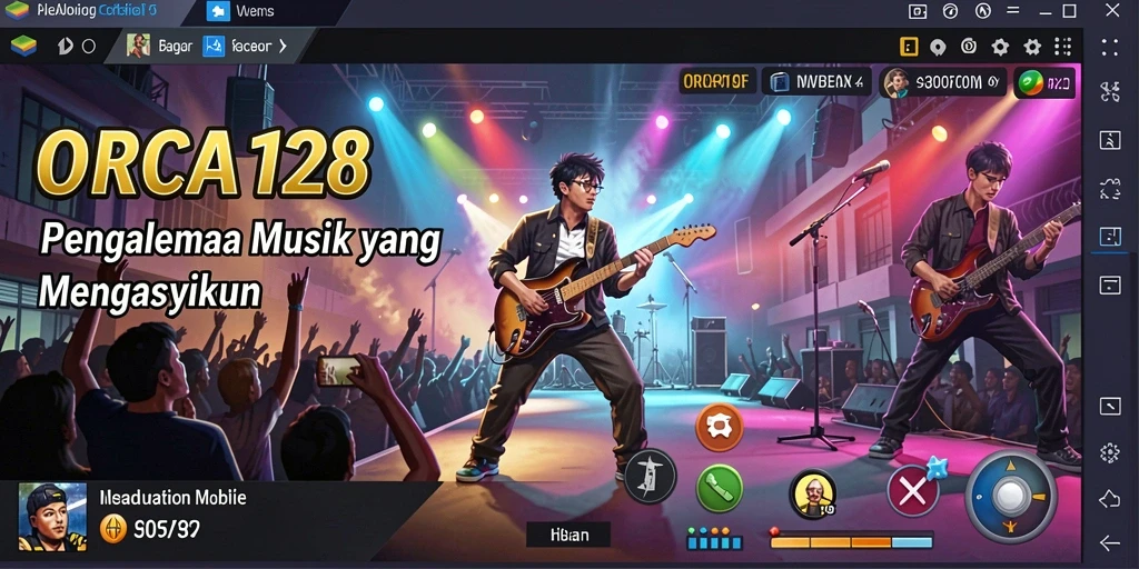Tampilan permainan ORCA128 yang penuh warna dan menarik minat.