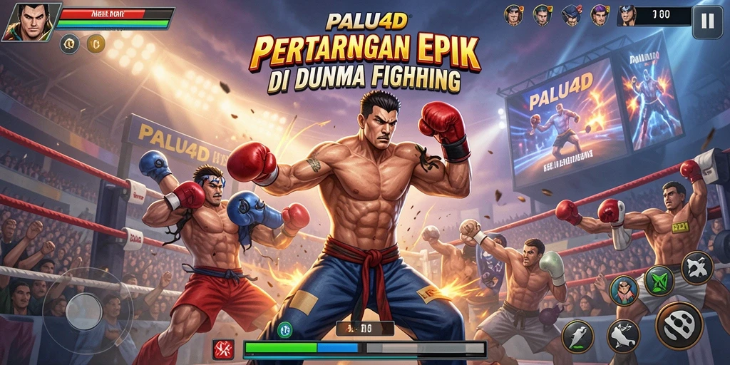 Screenshot utama PALU4D menampilkan aksi pertarungan yang mendebarkan.