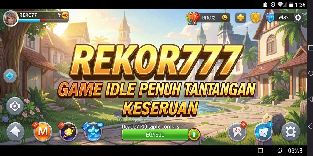 Tampilan gameplay menakjubkan dari REKOR777 dengan elemen Idle yang menarik.
