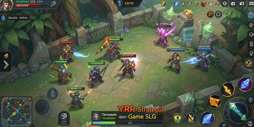 Tampilan gameplay seru dalam dunia strategi YYRR.